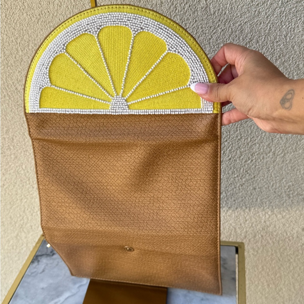 Lemon Slice Embellished Cosmetic Bag - Picture 3 of 6